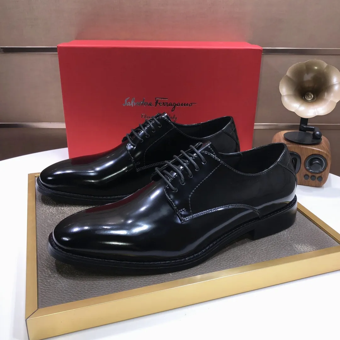 Men's shoes💰480💰[Ferragamo/Ferragamo] The latest model in the counter. Original imported high-quality cowhide with open sides + imported sheepskin lining + original luxury metal buckle + original combination outsole. Comparison without pressure. 38--45 (45 is custom-made and cannot be returned or exchanged)